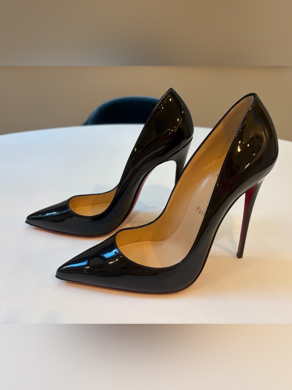 Christian Louboutin Black Patent Pigalle 100 Pumps